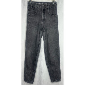 Vintage Women's Lee Black / Gray Acid Wash High Rise Mom Jeans Size 9